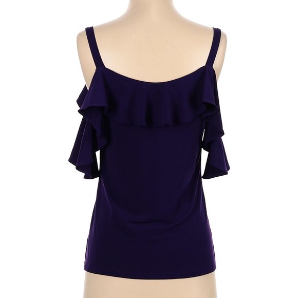 Express - purple cold shoulder top - Size S - Picture 2 of 4